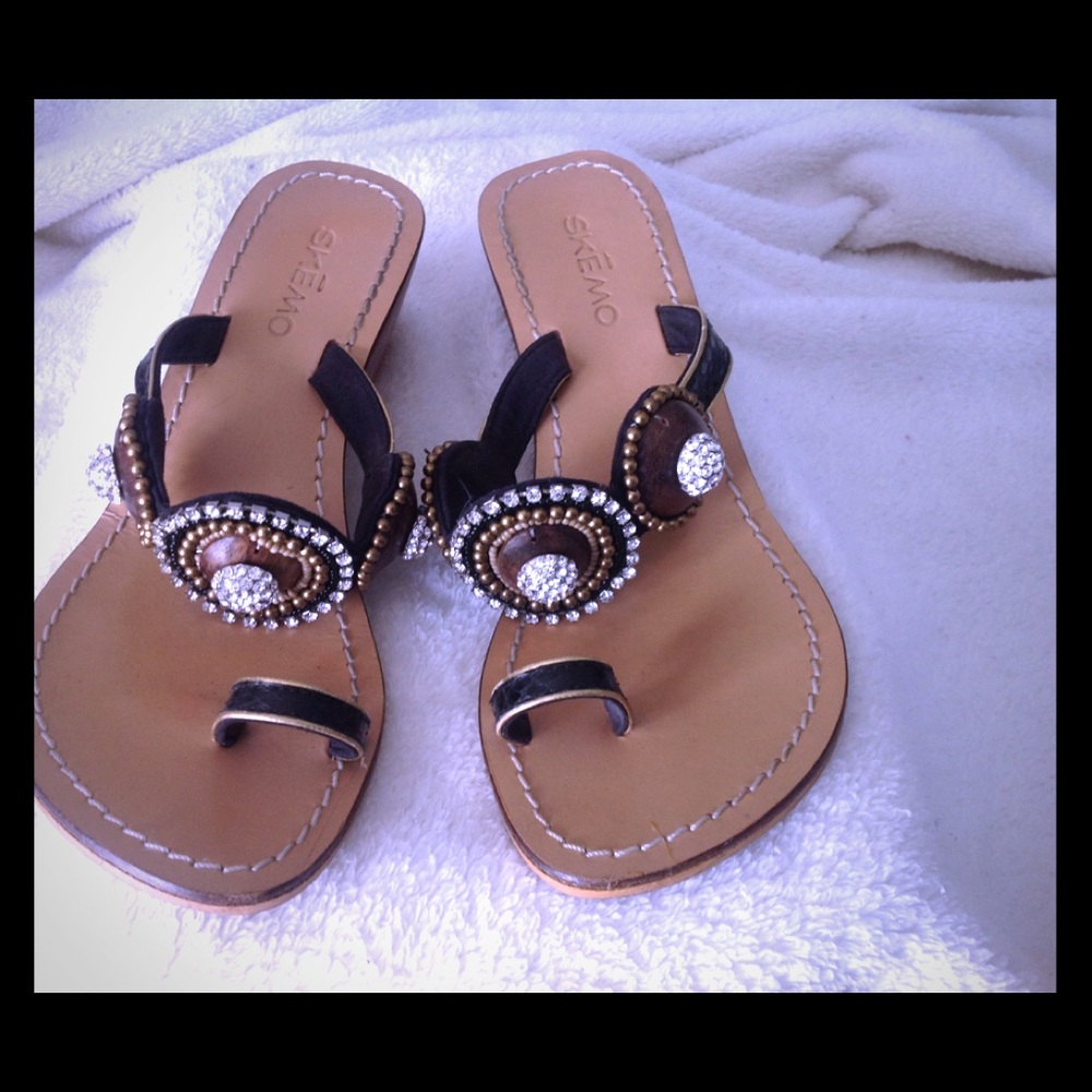 Sandals, jeweled